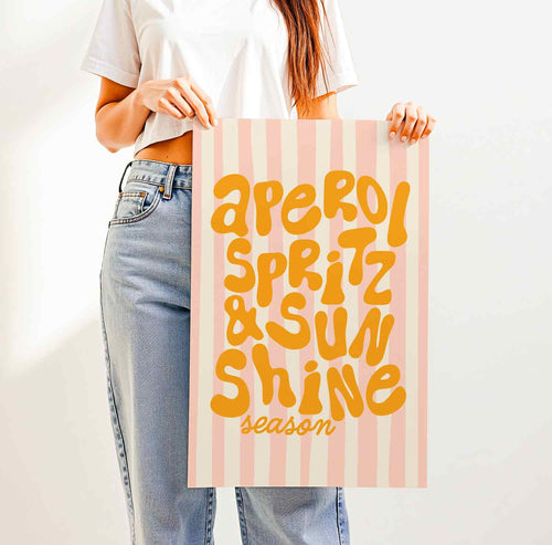 Aperol Spritz & Sunshine Season — Printed & Shipped Wall Art