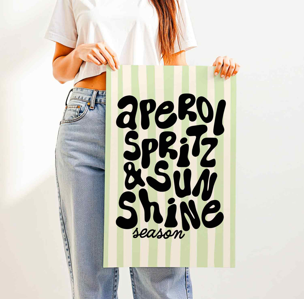 Aperol Spritz & Sunshine Season — Printed & Shipped Wall Art