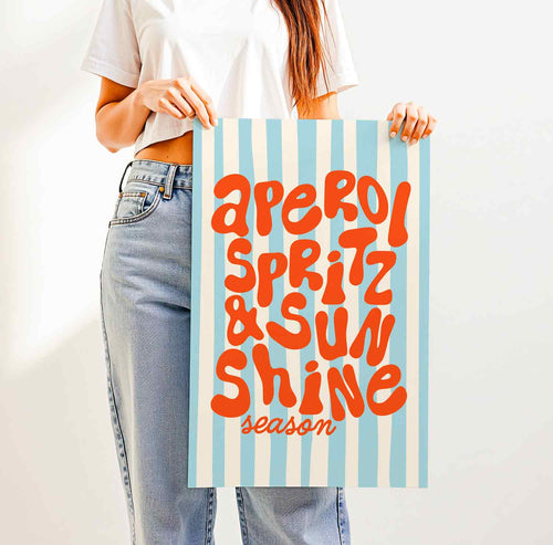 Aperol Spritz & Sunshine Season — Printed & Shipped Wall Art