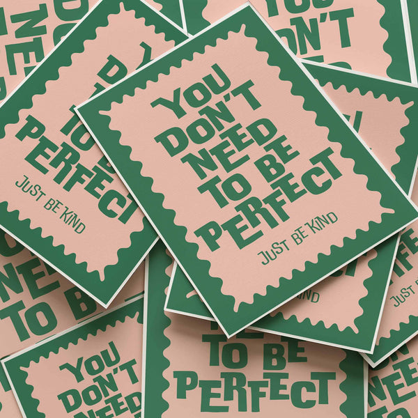 Inspirational pink and green retro wall art with the quote 