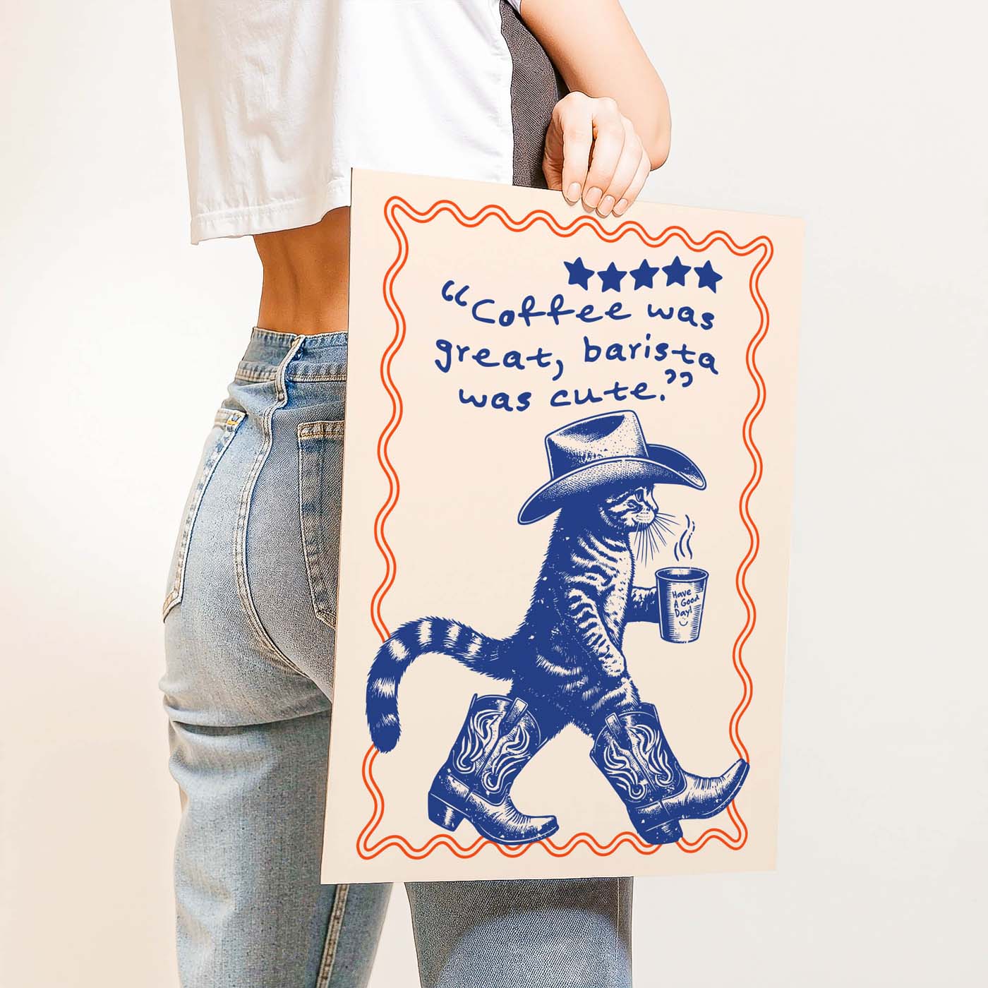 Coffee Was Great, Barista Was Cute — Printable Wall Art