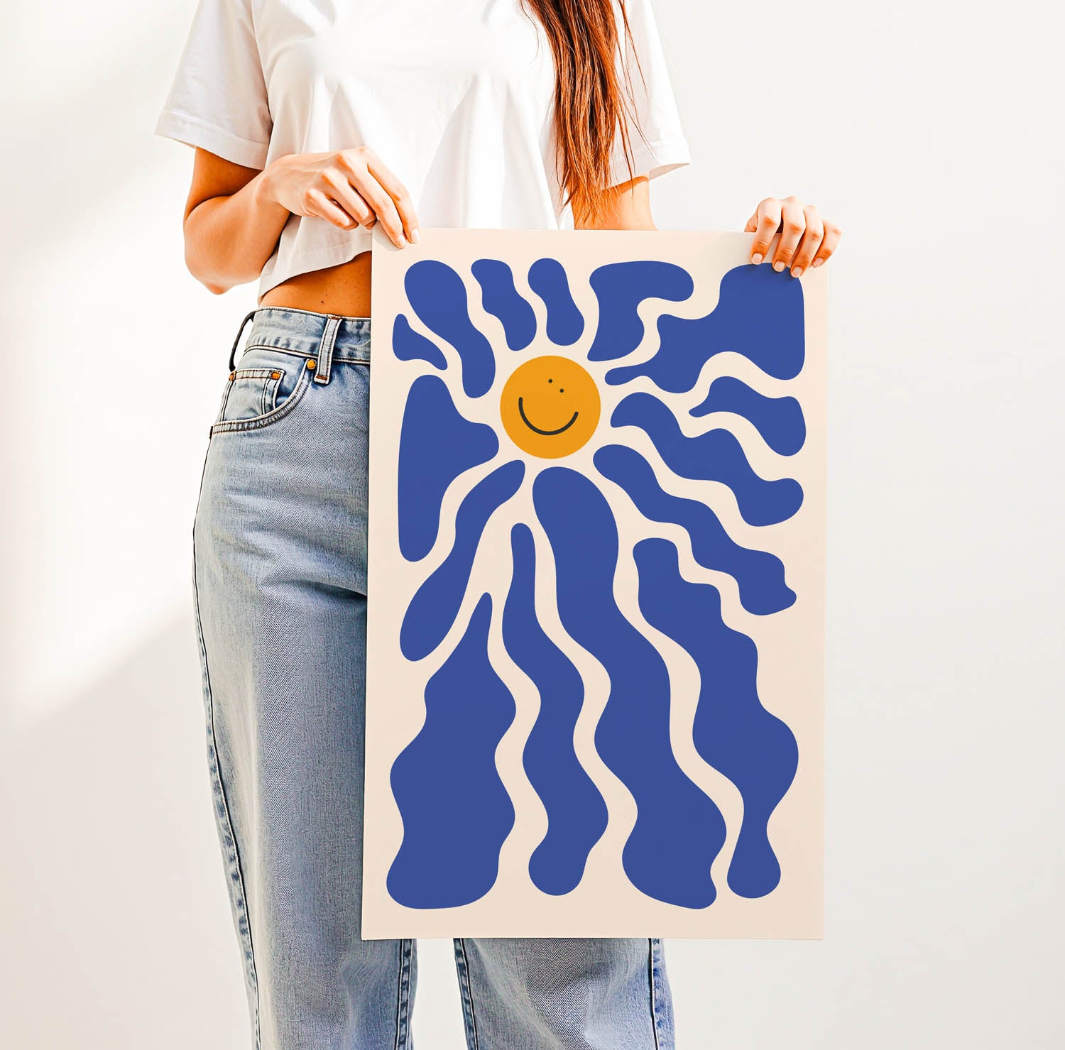 Best-selling “Here Comes the Sun” nursery wall art print – trendy retro-style decor for kids’ rooms, playrooms, or cheerful entryway styling.